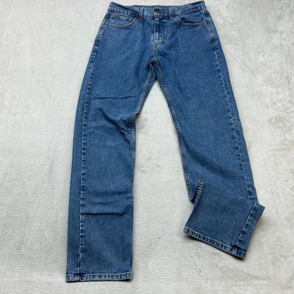 Levis 505 Regular Fit‎ Jeans Mens 32x34 Blue Straight Leg Denim Pants
